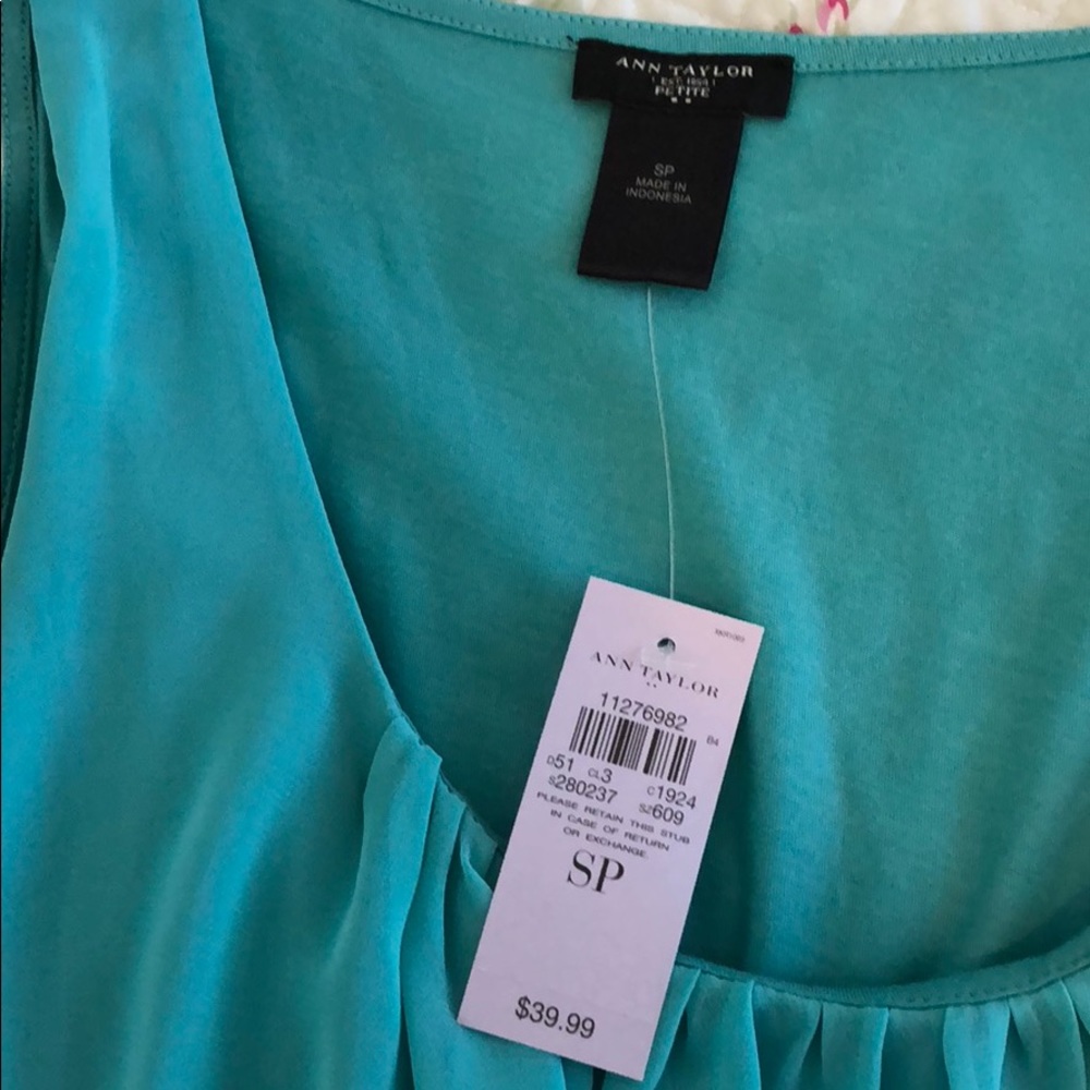 Ann Taylor Teal Top - Picture 2 of 4